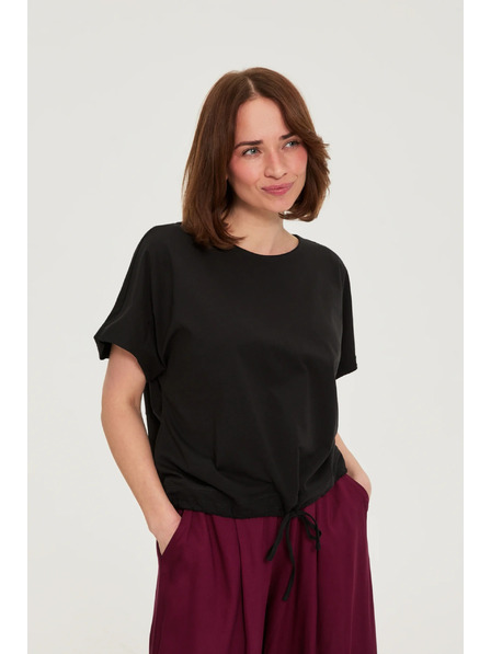 Moodo Tricou cu legătură negru Moodo