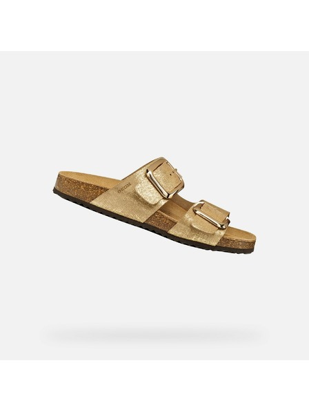 Geox Papuci de damă aurii Geox Brionia R