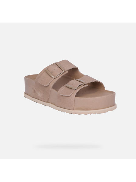 Geox Sandale bej pentru femei Geox Sandybett High