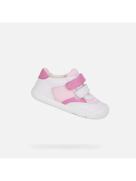 Geox Adidași barefoot albi pentru primii pași Geox Steppieup pentru fete