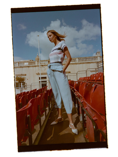 Moodo Pantaloni culottes albastri Moodo