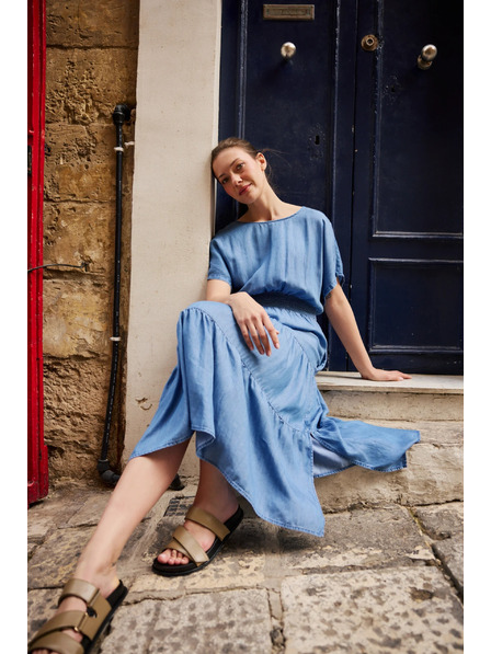 Moodo Fustă midi albastră Moodo