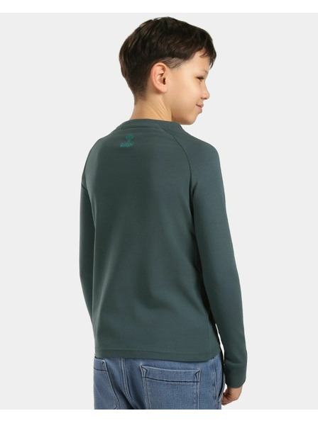 Kilpi Tricou din bumbac cu mânecă lungă pentru băieți Kilpi VERATI-JB Verde închis
