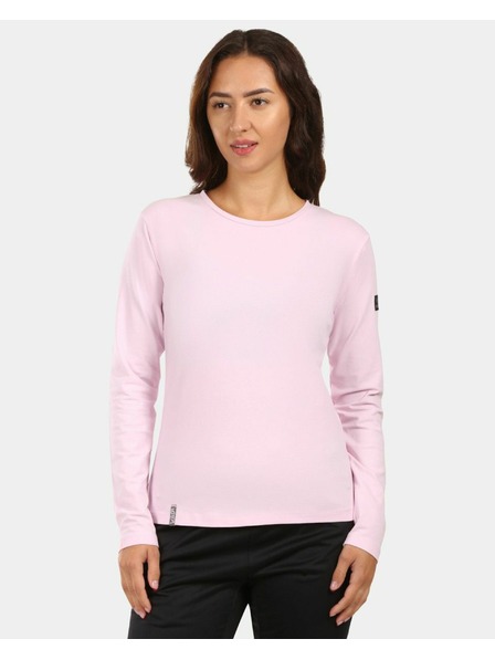 Kilpi Tricou din bumbac cu mânecă lungă pentru femei Kilpi PROMOX-W Roz Deschis