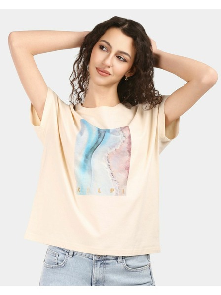 Kilpi Tricou din bumbac pentru femei Kilpi JERSIE-W Bej