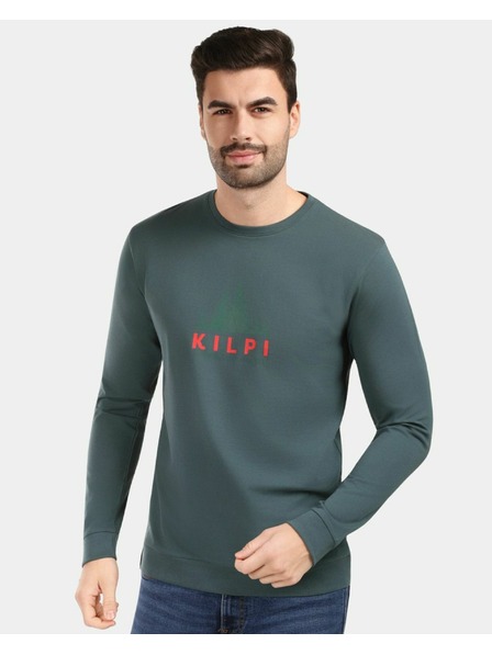 Kilpi Tricou din bumbac cu mânecă lungă pentru bărbați Kilpi BASE-M Verde închis