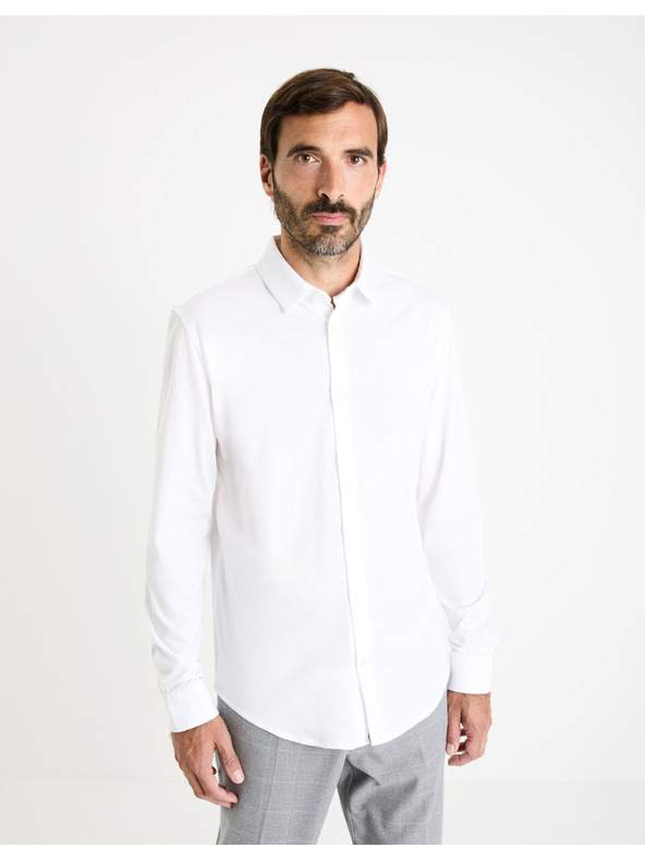 Celio Cămașă albă pentru bărbați Celio