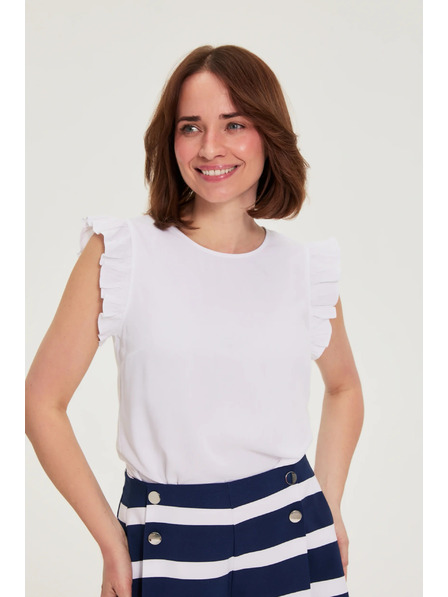 Moodo Camasa cu volane alba Moodo