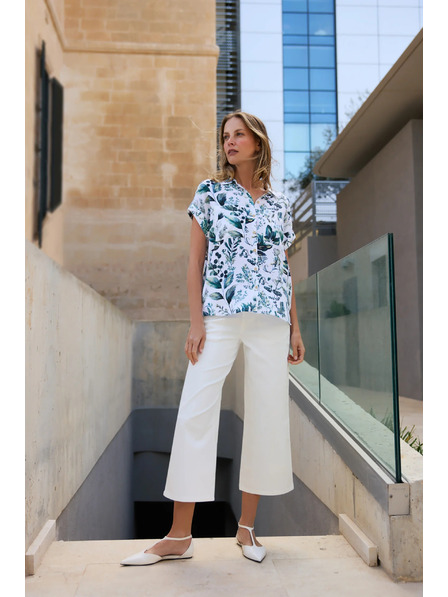 Moodo Cămașă albă din viscoză Moodo