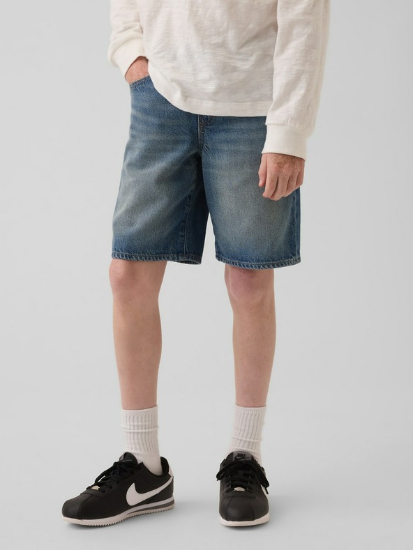 GAP Pantaloni scurți din denim 90s Loose UltraSoft pentru copii GAP