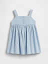 GAP Baby rochie din denim cu fundă GAP
