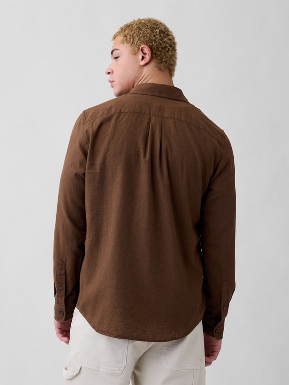 GAP Cămașă din amestec de in standard fit GAP