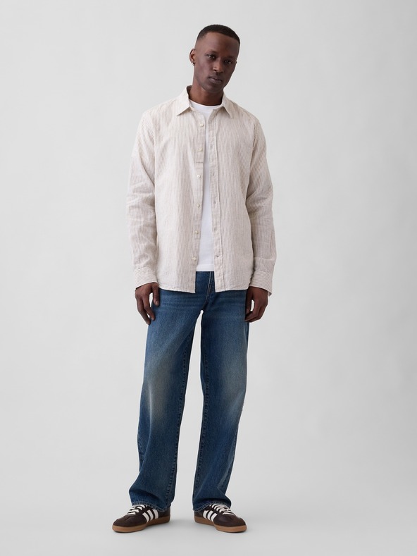 GAP Cămașă din amestec de in standard fit GAP