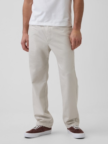 GAP Pantaloni din in relaxed straight GAP