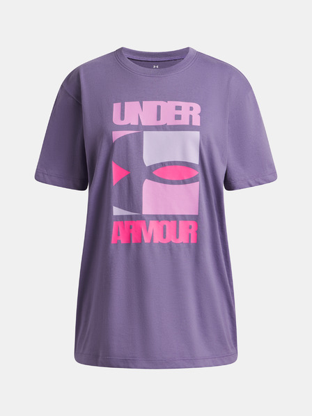 Under Armour Tricou pentru fete Under Armour UA G BLOCK LOGO OS SS