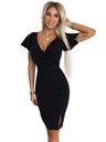 numoco Rochie eleganta cu decolteu geanta - negru Numoco NINA