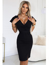 numoco Rochie eleganta cu decolteu geanta - negru Numoco NINA