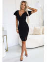 numoco Rochie eleganta cu decolteu geanta - negru Numoco NINA