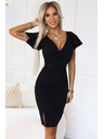 numoco Rochie eleganta cu decolteu geanta - negru Numoco NINA