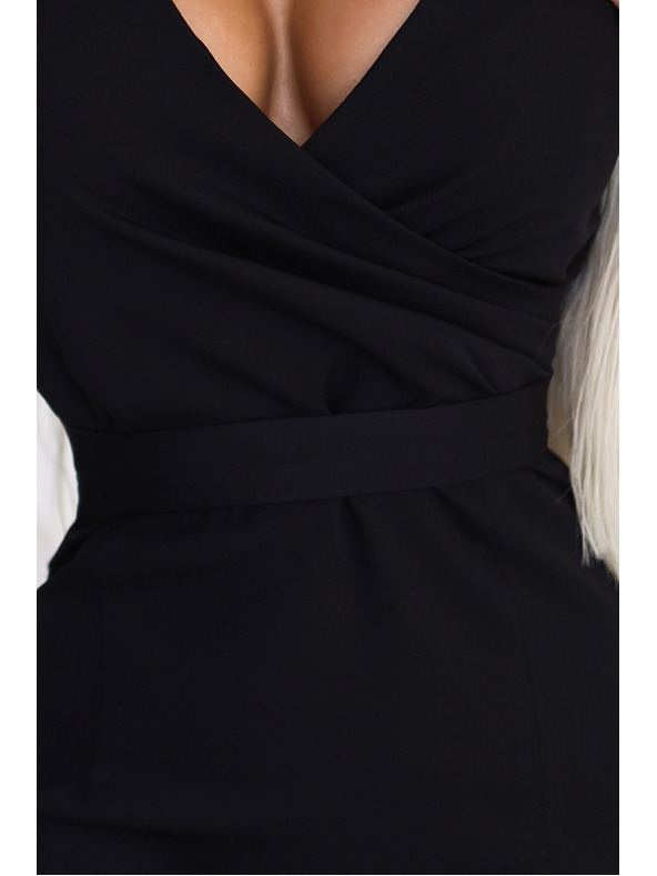 numoco Rochie eleganta cu decolteu geanta - negru Numoco NINA