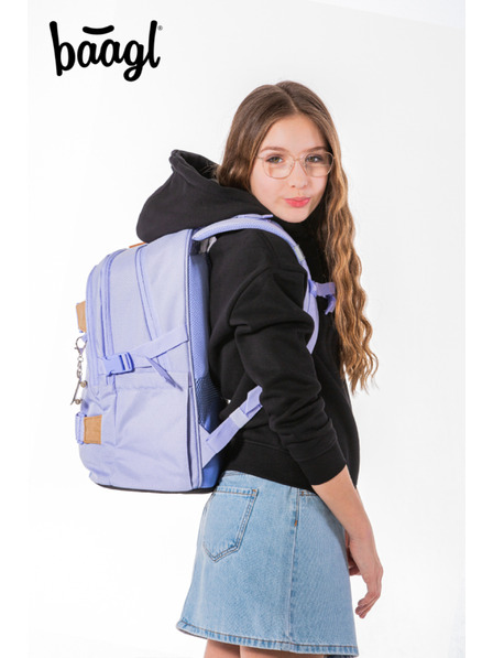 BAAGL  BAAGL 3 SET Skate Lilac: rucsac, penar, sac