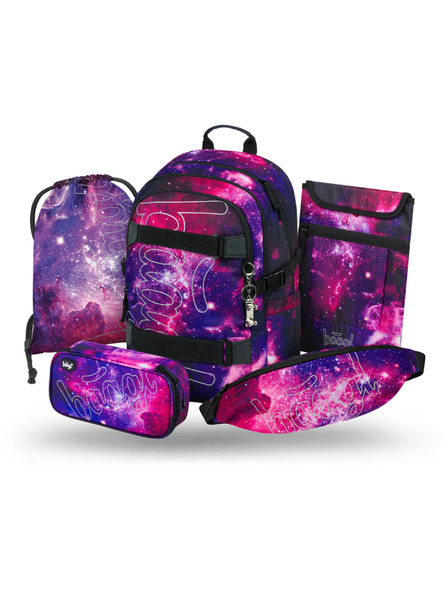 BAAGL  BAAGL SET 5 Skate Galaxy: rucsac, penar, sac, borseta, husă pentru laptop