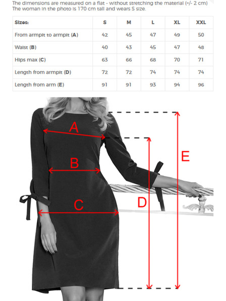 numoco ALICE Rochie mini trapezoidală cu fundă și mâneci cu legătură - bej