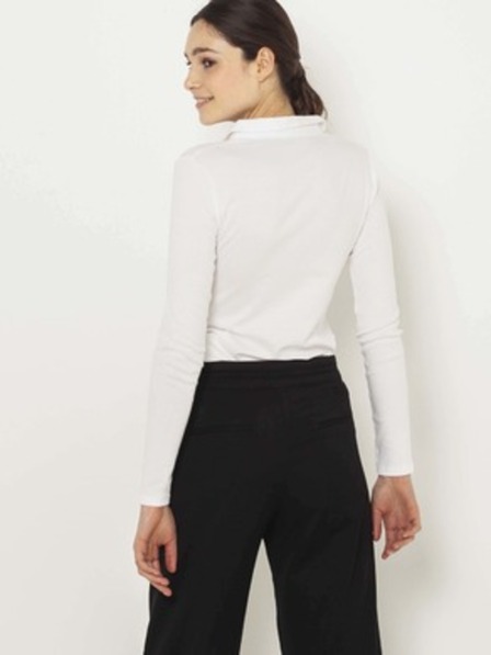 CAMAIEU Tricou alb cu guler