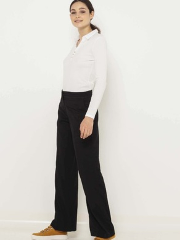 CAMAIEU Tricou alb cu guler