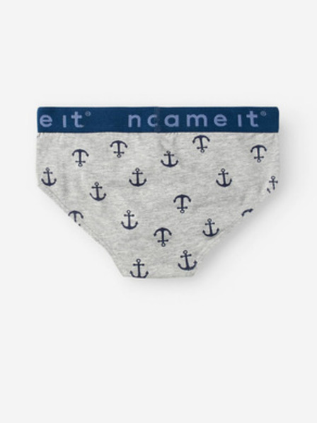 name it Set de trei slip pentru băieți în culori gri și albastru