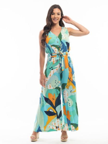 Orientique Salopetă pentru femei cu model turcoaz