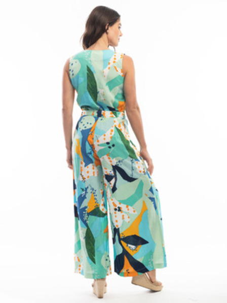 Orientique Salopetă pentru femei cu model turcoaz