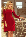 numoco ALICE Rochie cu fundițe - culoare bordo