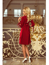 numoco ALICE Rochie cu fundițe - culoare bordo
