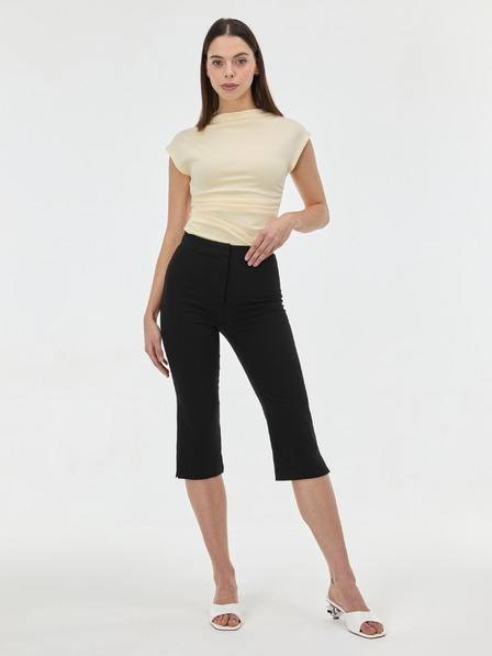 Orsay Pantaloni capri negri pentru femei ORSAY