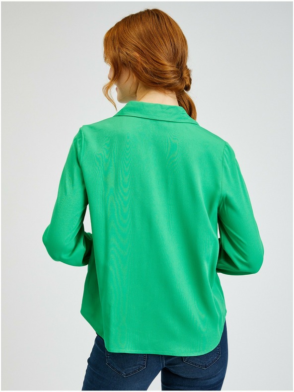 Orsay Bluză damă verde din satin ORSAY