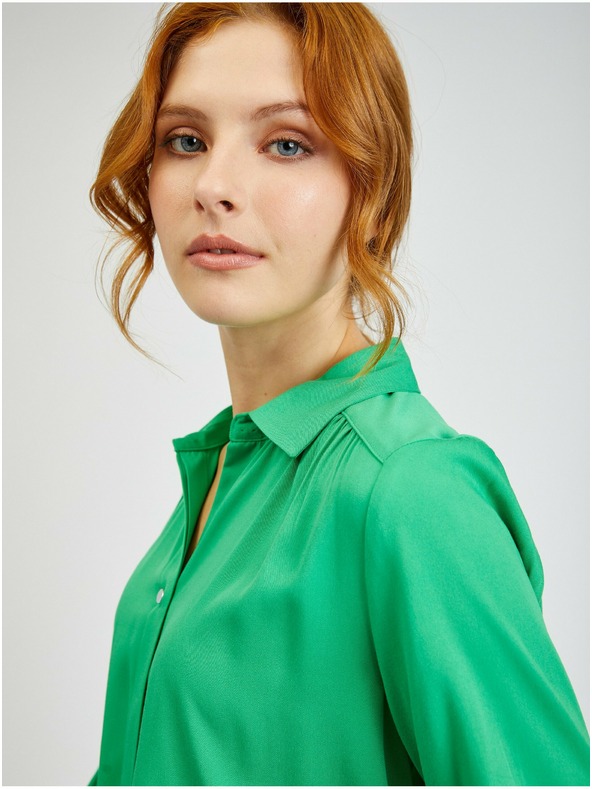 Orsay Bluză damă verde din satin ORSAY