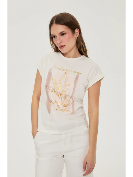 Moodo Bluză cu imprimeu alb Moodo