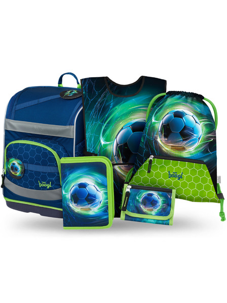 BAAGL  BAAGL SET 5 Zippy Plus Minge de Fotbal: servieta, penar, saculet, sort, portofel