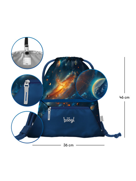 BAAGL  BAAGL SET 5 Airy Univers: rucsac, penar, saculet, sort, portofel