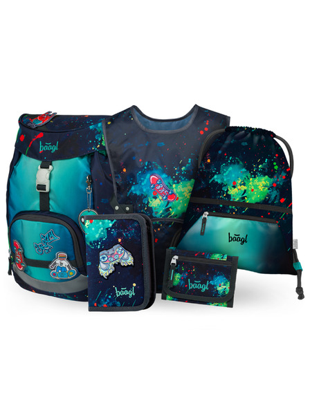 BAAGL  BAAGL SET 5 Airy Chill: rucsac, penar, saculet, sort, portofel