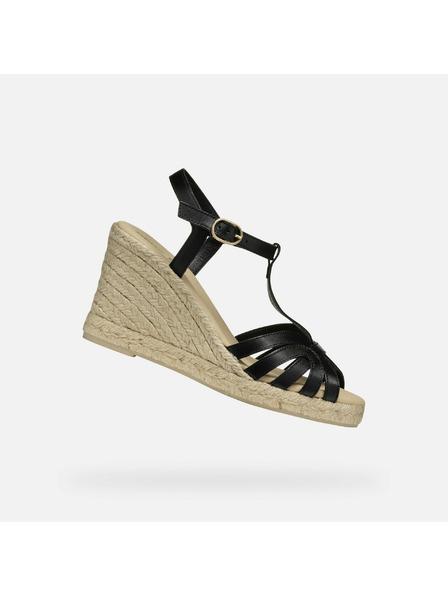 Geox Sandale negre pentru femei Geox Gelsa
