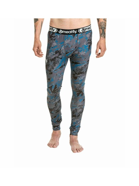 Meatfly Pantaloni termici pentru bărbați Meatfly Sloan Mossy Petrol