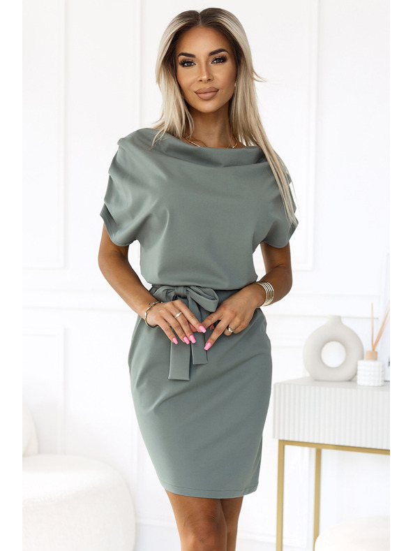 numoco Rochie Numoco ROXI cu fustă asimetrică și curea