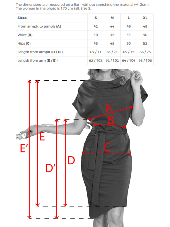numoco Rochie Numoco ROXI cu fustă asimetrică și curea