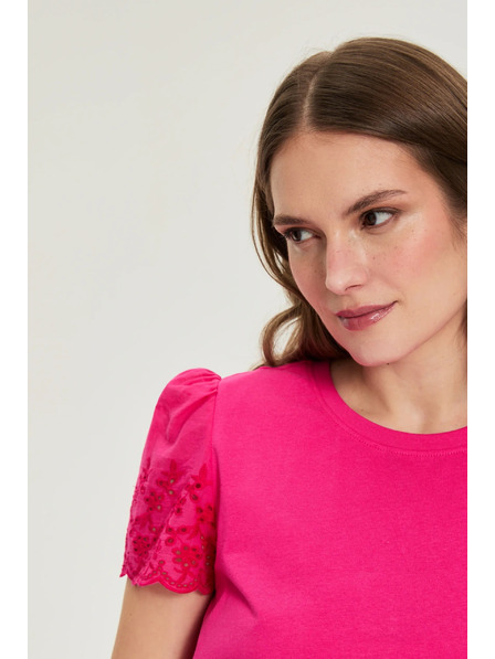 Moodo Tricou neted fuchsia Moodo