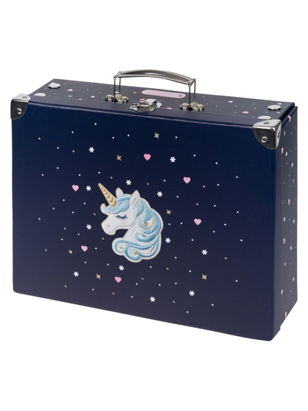 BAAGL  BAAGL Cutie școlară pliabilă Unicorn Gold cu metal