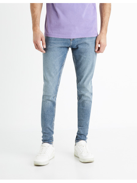 Celio Blugi skinny fit albastru deschis pentru bărbați Celio Foskinny1