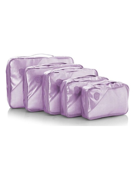 Heys Heys Metallic Packing Cube 5pc set de cinci genți de călătorie în mov deschis