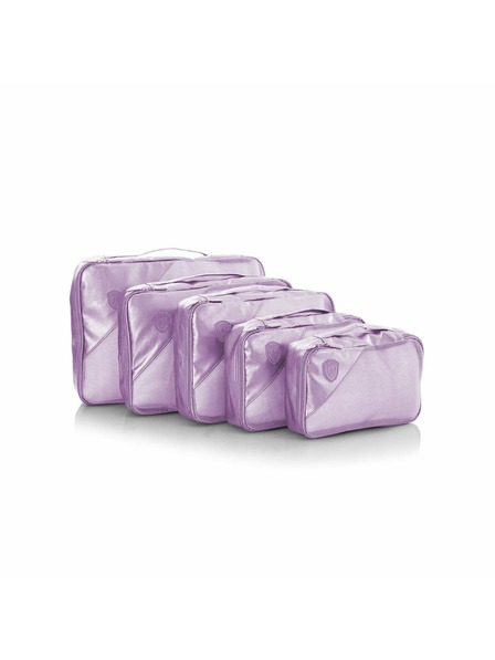 Heys Heys Metallic Packing Cube 5pc set de cinci genți de călătorie în mov deschis